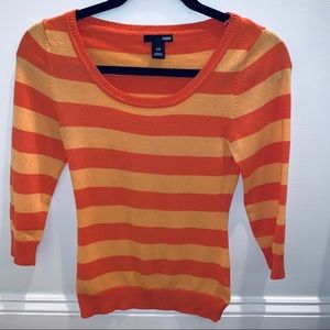 Orange Striped Sweater